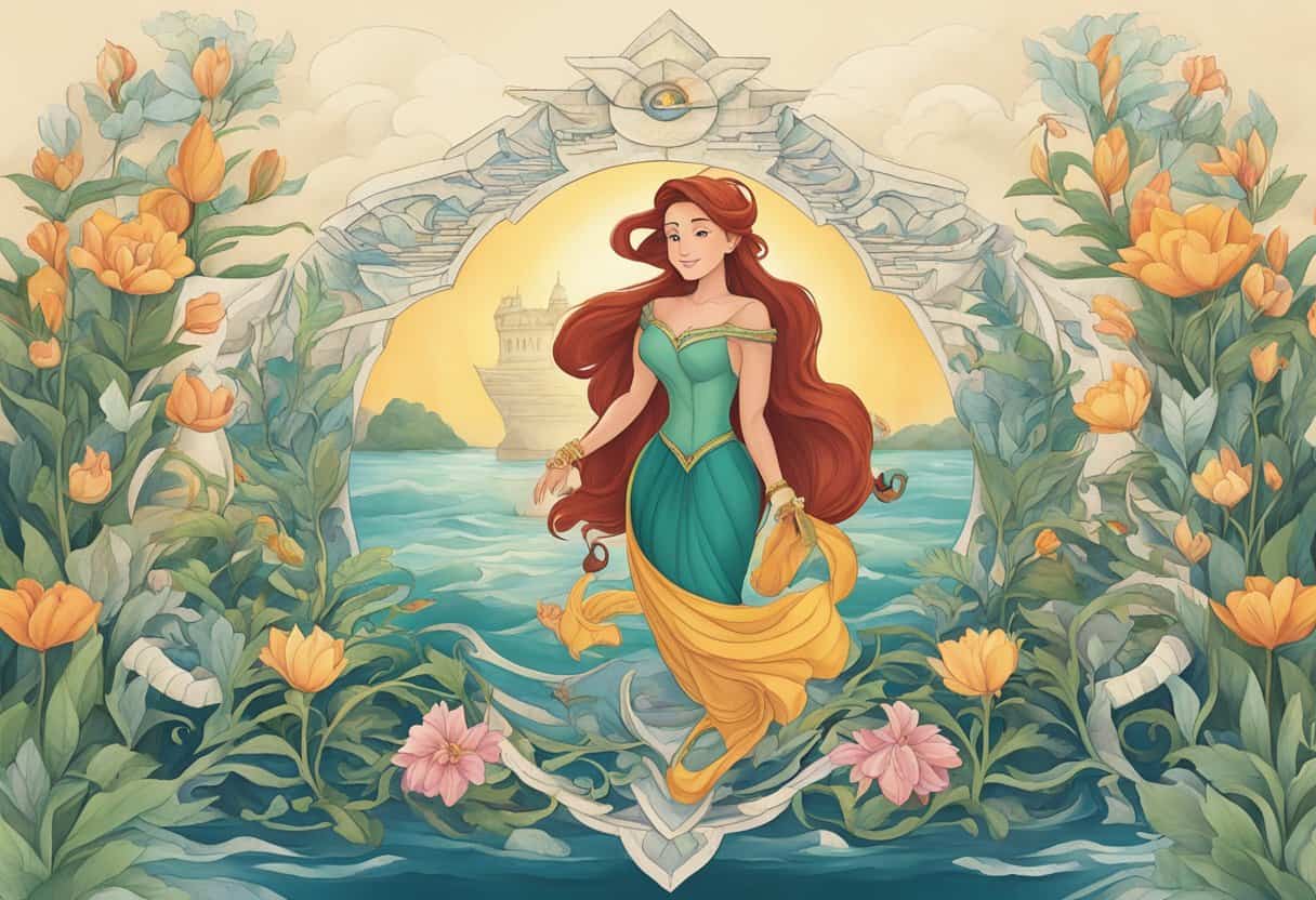 Ariel's mom's legacy lives on through her cultural impact, depicted through symbols of wisdom and strength